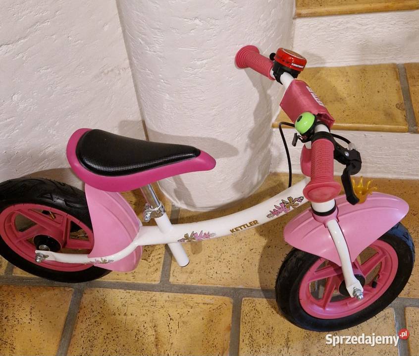 Rowerek biegowy Kettler Princess z dzwonkami różowy Lublin