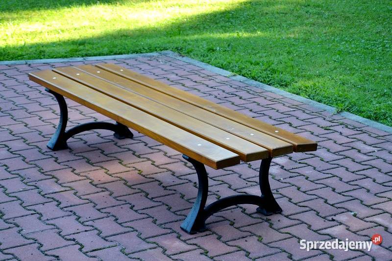 Ławka łódzka ogrodowa parkowa bez oparcia wielkopolskie