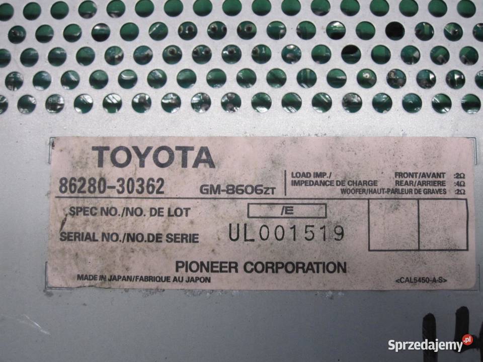LEXUS GS II 01r wzmacniacz 8628030362 Wyposażenie wnętrza