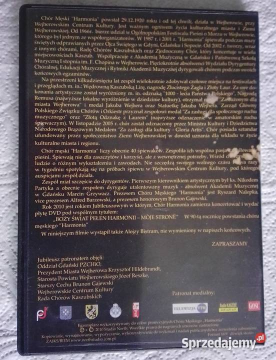 Jubileuszu 90lecia Chóru Męskiego Harmonia płyta pomorskie