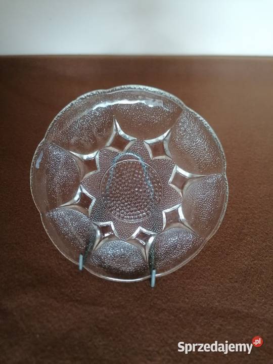 Szklany talerzyk deserowy średnica 155 Łódź
