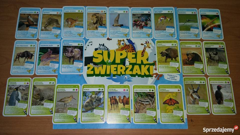 Nowe komplet Super Zwierzaki karty album 2 lata+