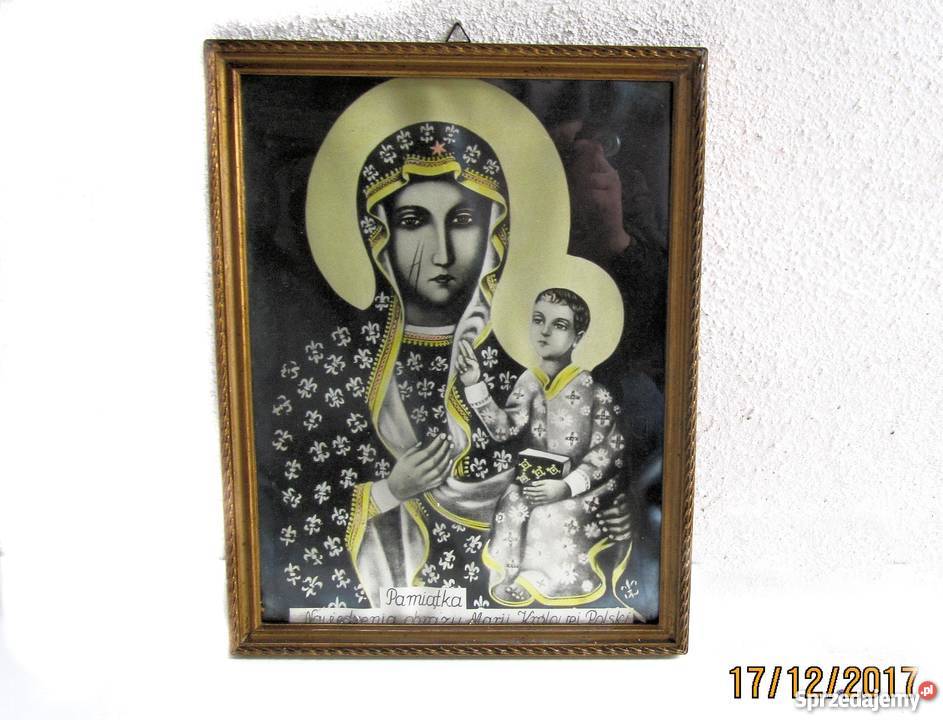 Obraz replika Matki Boskiej Królowej Polski PRL sprzedam
