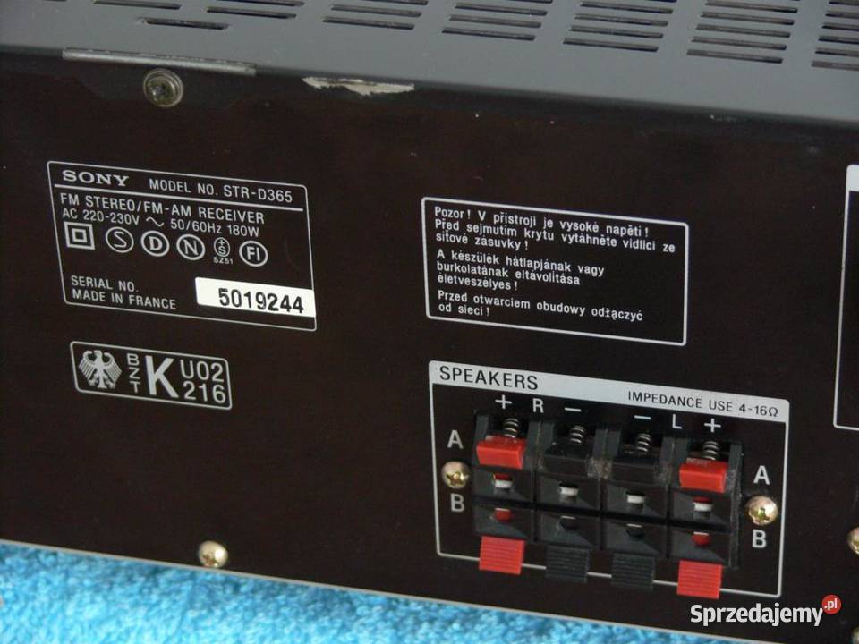 Amplituner Sony STRD365 RDS mocny i sprawny Jasło