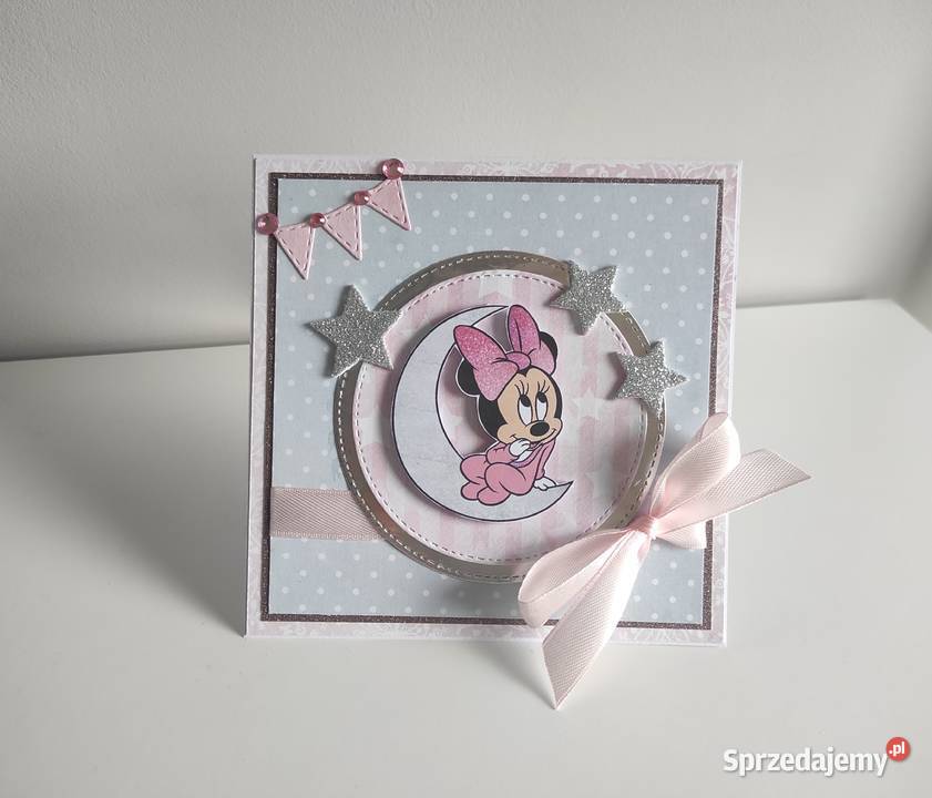 Kartka ręcznie robiona na urodziny Roczek Myszka Łódź sprzedam