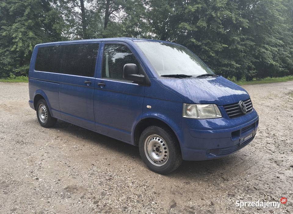 VW T5 Caravelle Transporter 19 TDi 9 osobowy niebieski Caravelle Przysucha