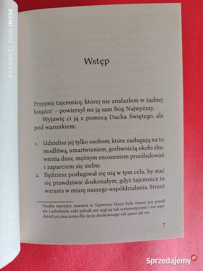 Tajemnica Maryi Najświętsza Eucharystia Grignion Katowice sprzedam