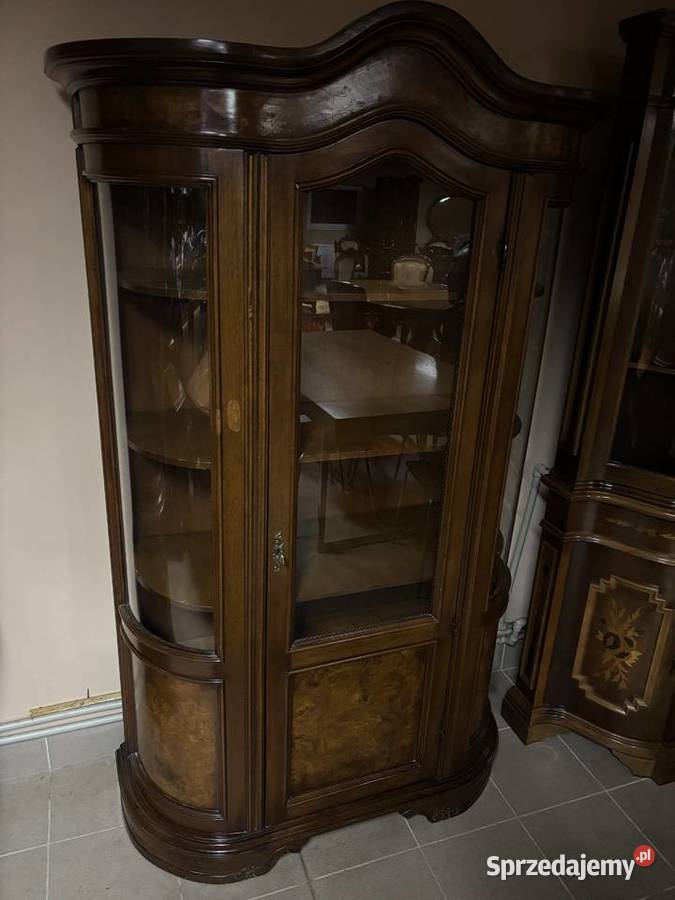 Włoska Stylowa Witryna Serwantka 114 Gięte Dom i Ogród