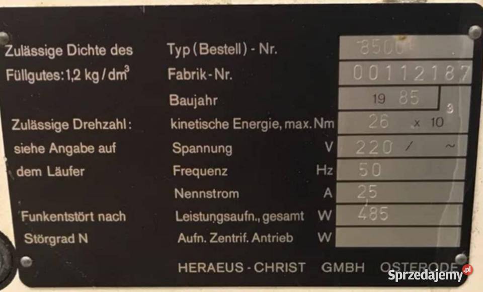 Urządzenie sterujące wirówką medyczna Reszel