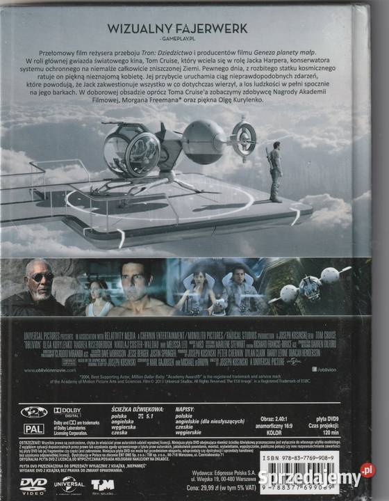NIEPAMIĘĆ Tom CRUISE BOOKLET DVD Pruszków