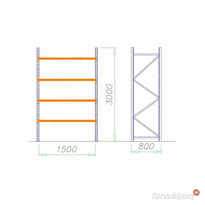 REGAŁ MAGAZYNOWY METALOWY WYTRZYMAŁY MRTK55 pomorskie Gdynia