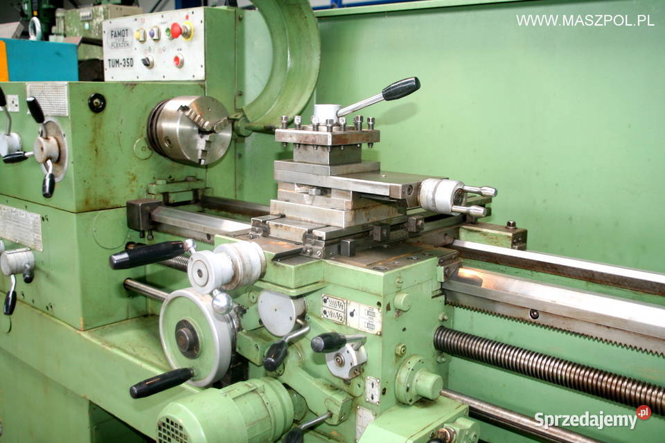 Tokarka TUM 35D1 x 1000 FAMOT PRZYSPIESZONE Głowno