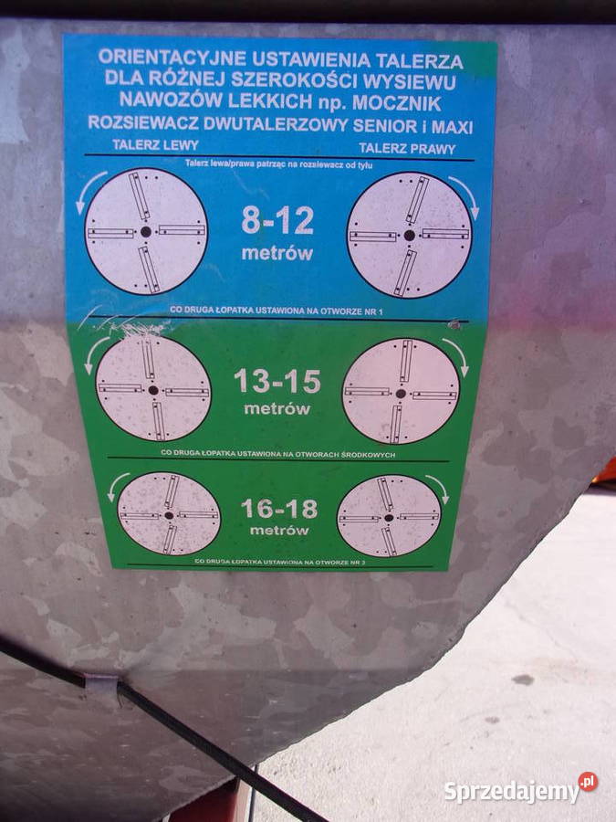 Rozsiewacz dwutarczowy ocynkowany ABRA MAXI nieuszkodzony Opoczno