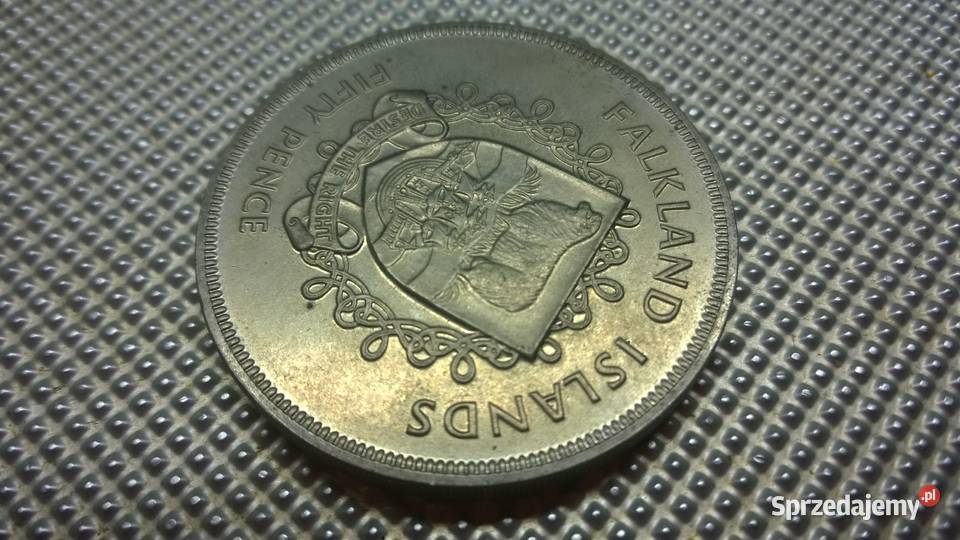 moneta Falklandy 50 pensów 1977