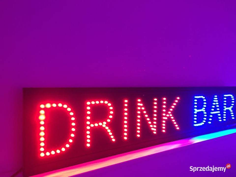 Reklama diodowa DRINK BAR nowa 24 miesiące Warszawa