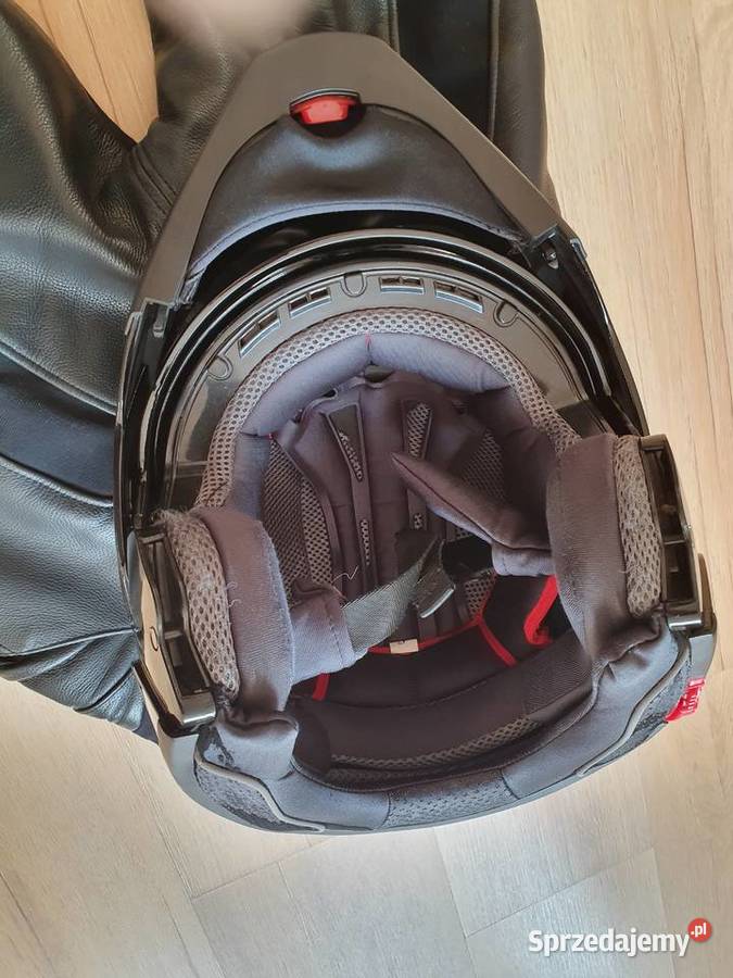 Kurtka L spodnie 42 kask S skóra czarne motocykl Łódź