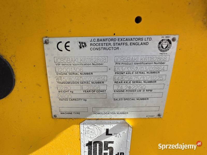 ładowarka teleskopowa JCB 526S 2006 Zambrów