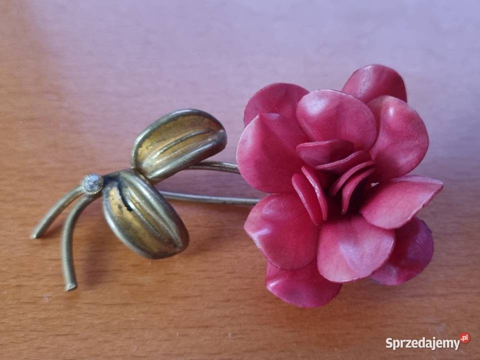 Róża stara broszka Galanteria i dodatki Warszawa