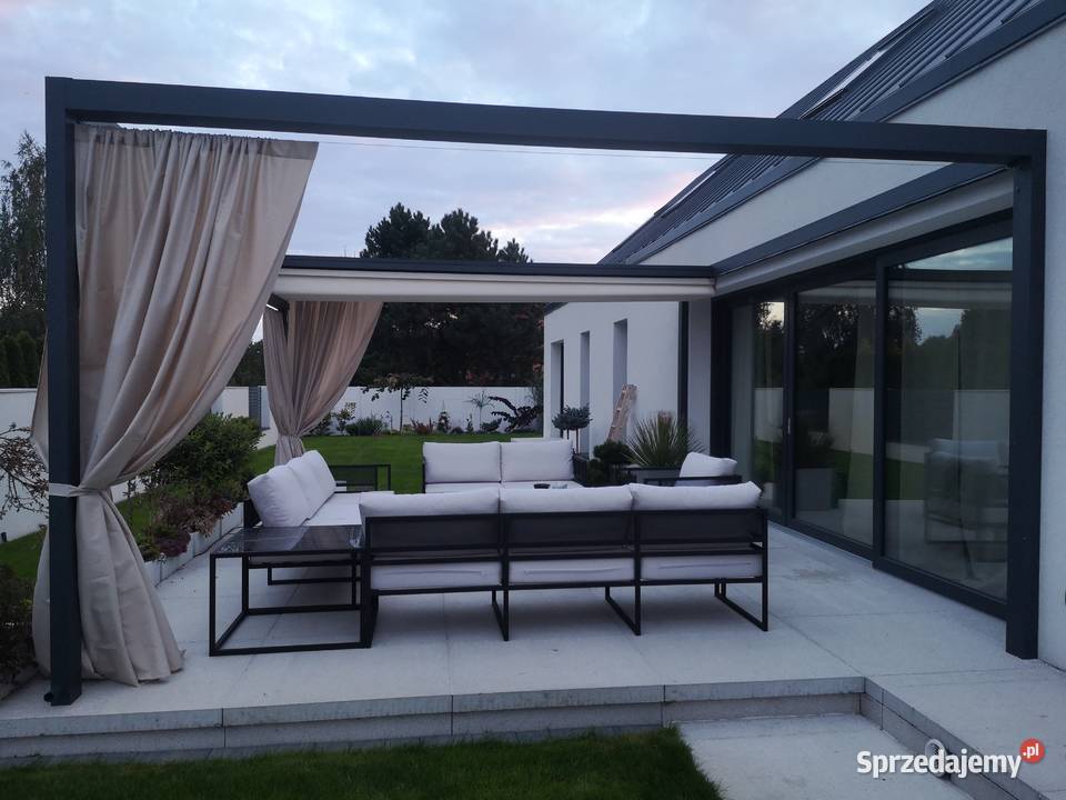 PERGOLA ELEKTRYCZNA Z DACHEM ZWIJANYM Zadaszenie Marki usługi budowlane