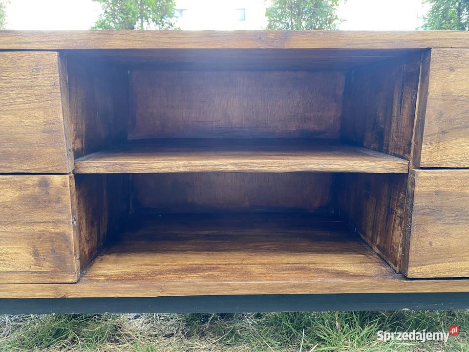 Sprzedam drewnianą komodę szafkę pod tv z teka 120cm Toruń