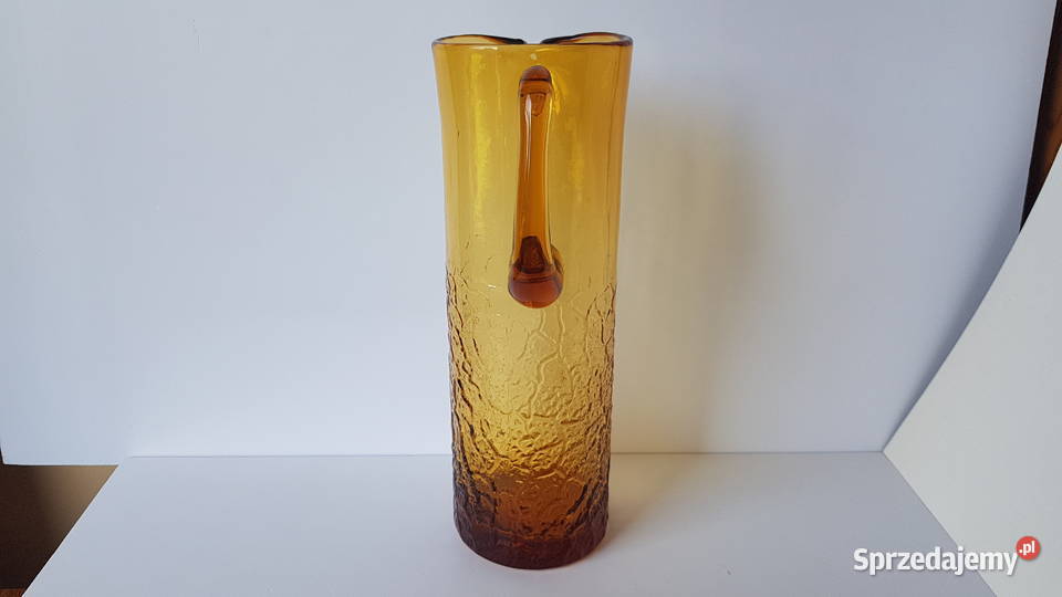 Dzban dzbanek Sarnecki Krosno kolorowe szkło PRL Porcelana i szkło Dąbrowa Górnicza sprzedam