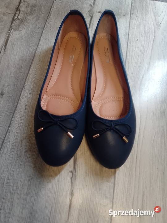 4243 Granatowe baleriny wieczorowe NOWE Kraków