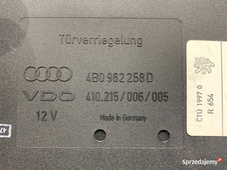MODUŁ KOMFORTU AUDI A6 C5 4B0962258D Hatchback Motoryzacja