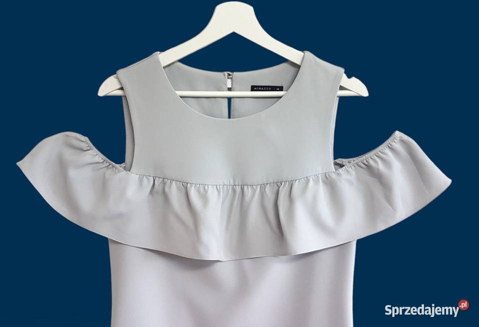 Damska sukienka szara na ramiączkach miracco małopolskie Chrzanów