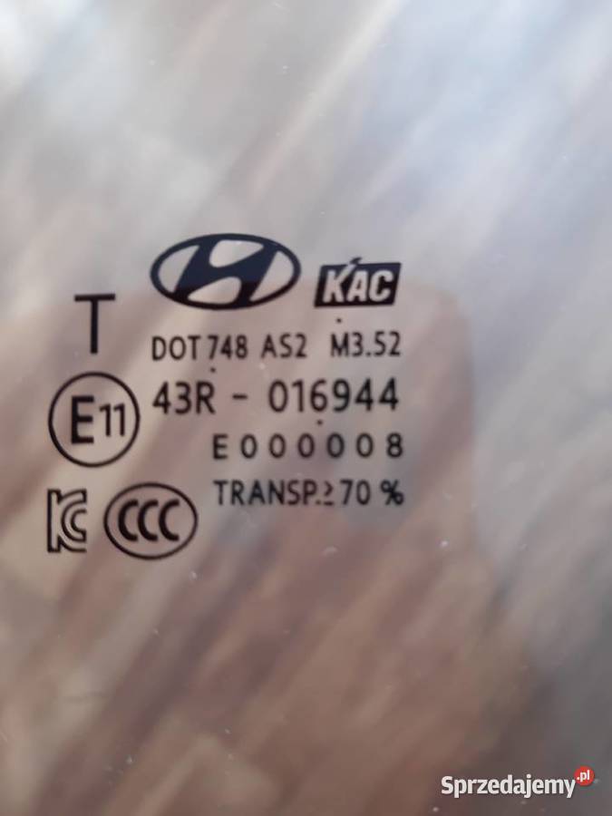 Szyba prawy przód Hyundai Kona 1723 osobowe Wałbrzych sprzedam
