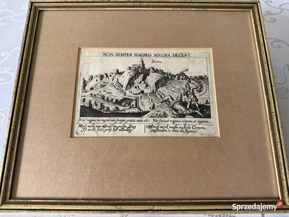 Antyczna Rycina 1623 Daniel Meisner Widok Miasta Czerwionka-Leszczyny