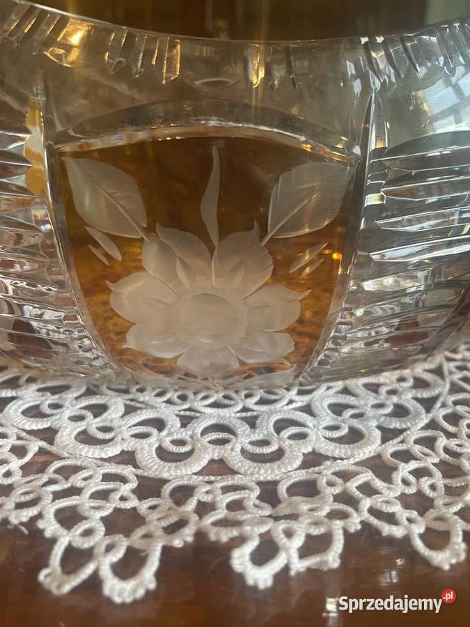 Kryształ zardiniera palona 6 pol Grawerowany na Jelenia Góra