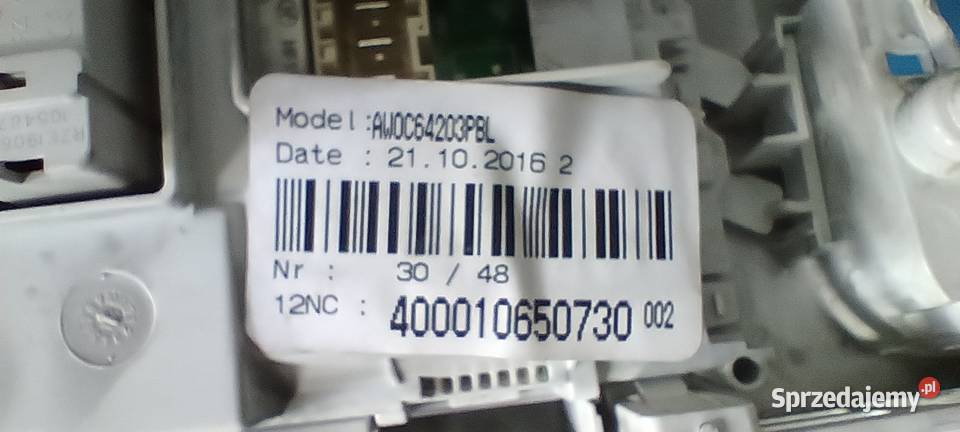 Programator pralka Whirlpool AWOC64203PBL wolnostojące śląskie Tychy sprzedam