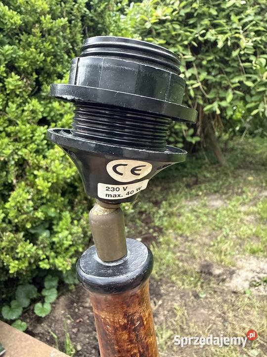 Dwie mosiężne designerskie podstawy do lamp made Długopole Dolne