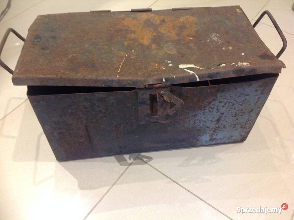 Stara Skrzynka Metalowa ZES CHOJNÓW Sygnowana Nowa Sól