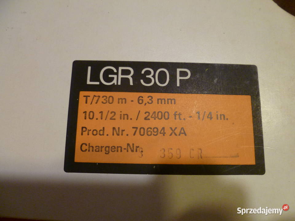 Taśma szpulowa BASF LGR 30P Kraków