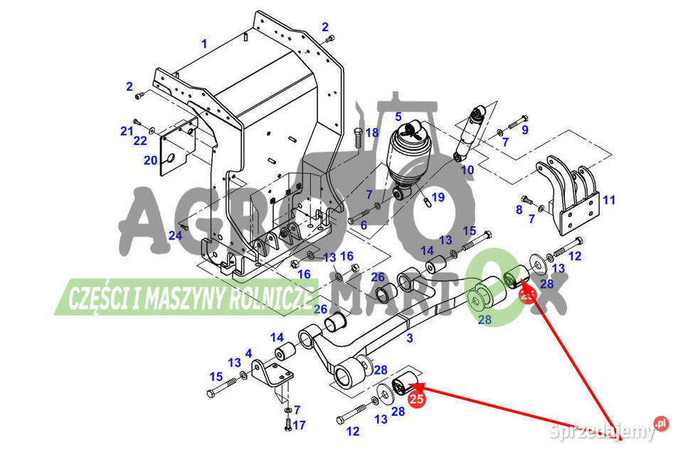 931502200260 PODUSZKA KABINY AGCO Wichrów