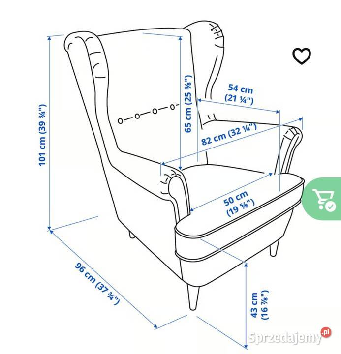 IKEA Fotel ciemnoszary Strandmon Kraków