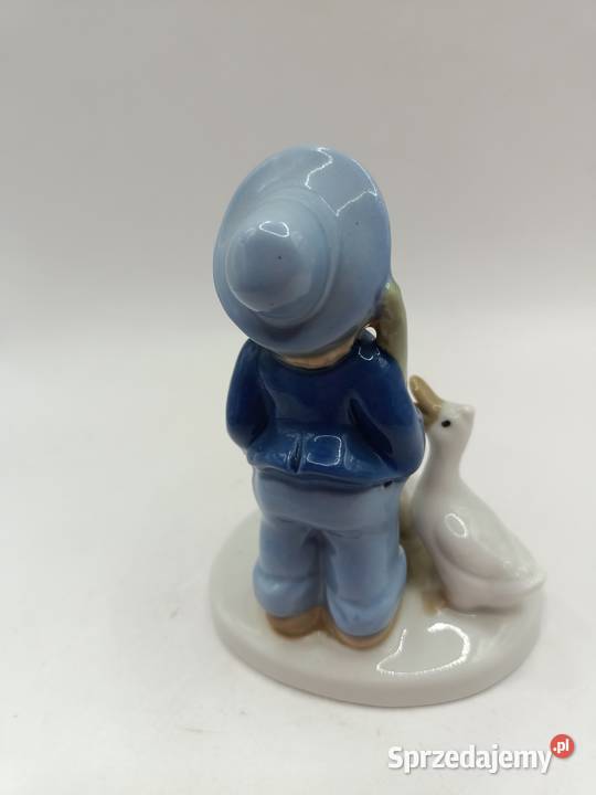 Porcelana figura Chłopiec z trzema gąskami lubelskie sprzedam