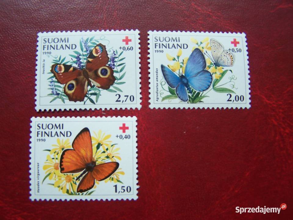 Finlandia 1990 MNH Mi 111012 Fauna Owady Motyle Tychy