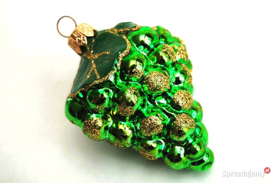 Bombka szklana ręcznie malowana zielone