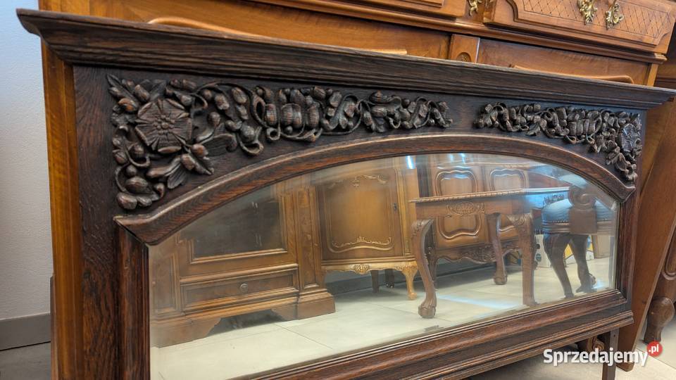 Piękne dębowe ustro secesyjnesklep Dąbrowa Dąbrowa Górnicza
