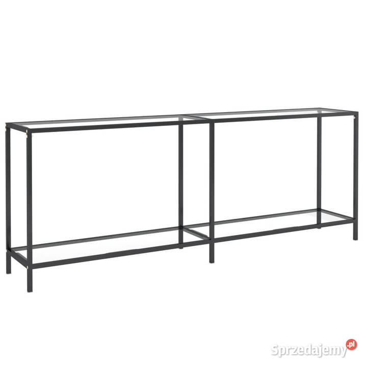 Stolik konsolowy przezroczysty 200x35x755 szkło Warszawa