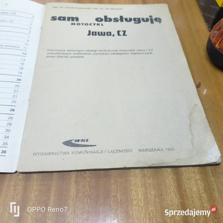 Instrukcja obsługi Jawa cz łódzkie