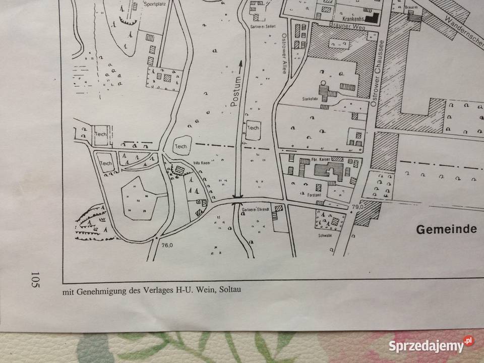 1223 SULĘCIN Kopia Planu Miasta zachodniopomorskie Szczecin