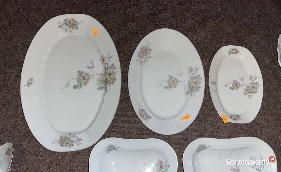 Salaterka kwiaty jabłoni Carl Tielsch Altwasser Porcelana i szkło pomorskie Gdańsk