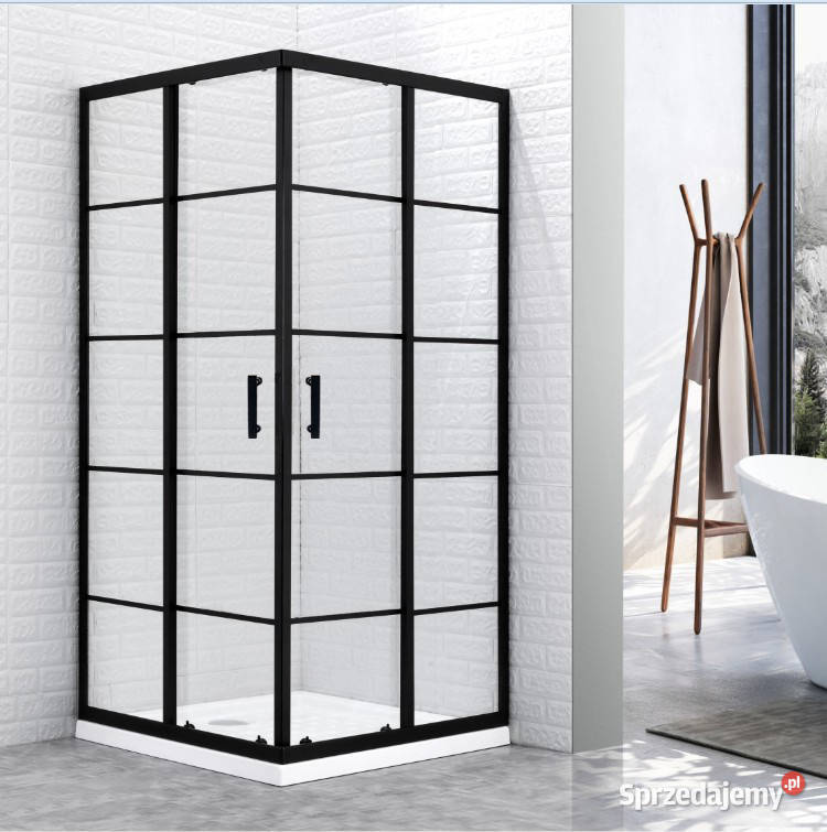 Kabina prysznicowa BLACK LOFT industrial czarna czarny łódzkie Łódź