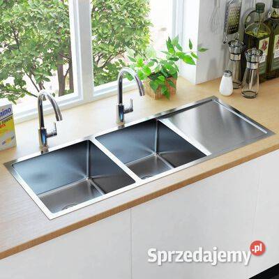 vidaXL Ręcznie robiony zlew kuchenny stal Warszawa