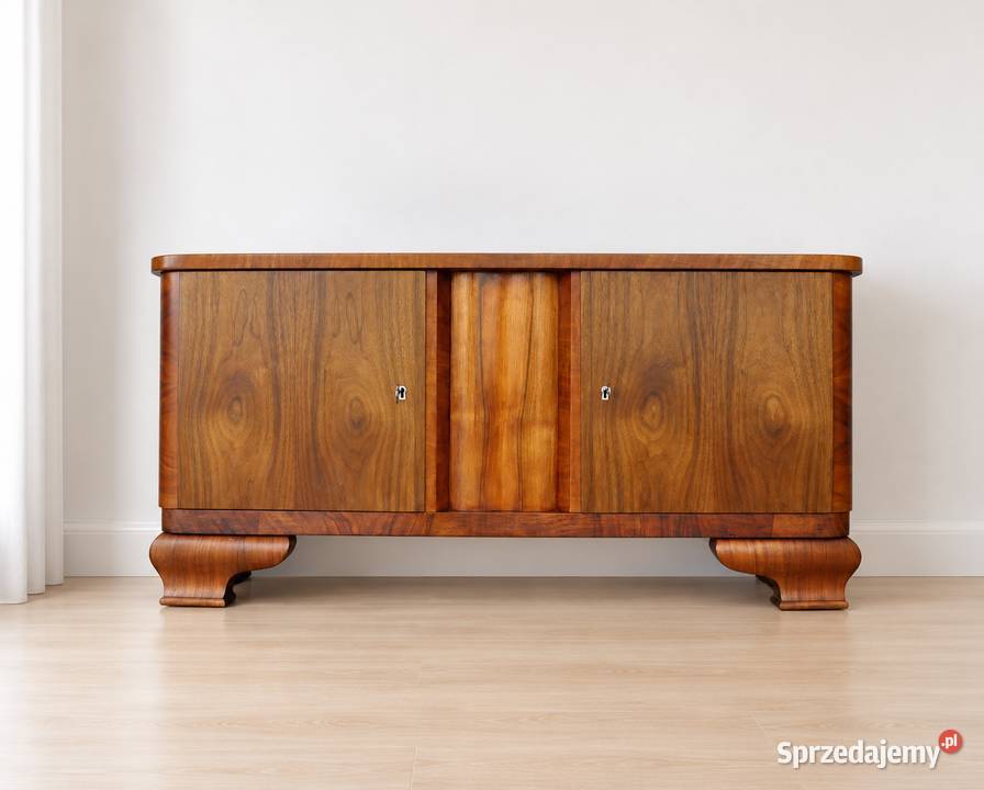 Komoda Art Deco orzech szafka pod RTV