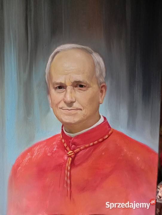 Obraz Portret papieża Leona XIV olej na płótnie podkarpackie Przemyśl