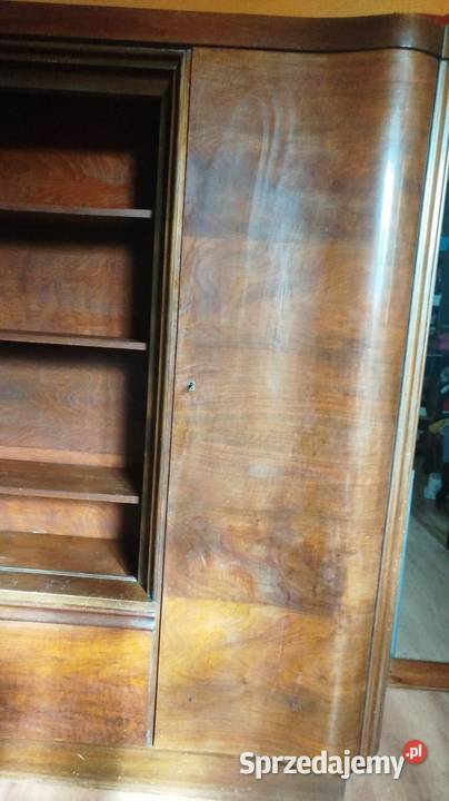 Witryna dębowa art deco antyk